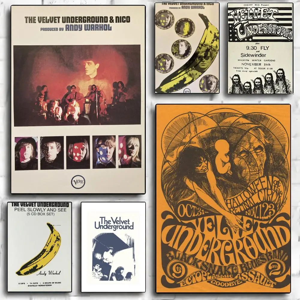 band T-The Velvet Underground-D Painting Calligraphy Nature Inspired Artwork for Living Room  Home Decoration