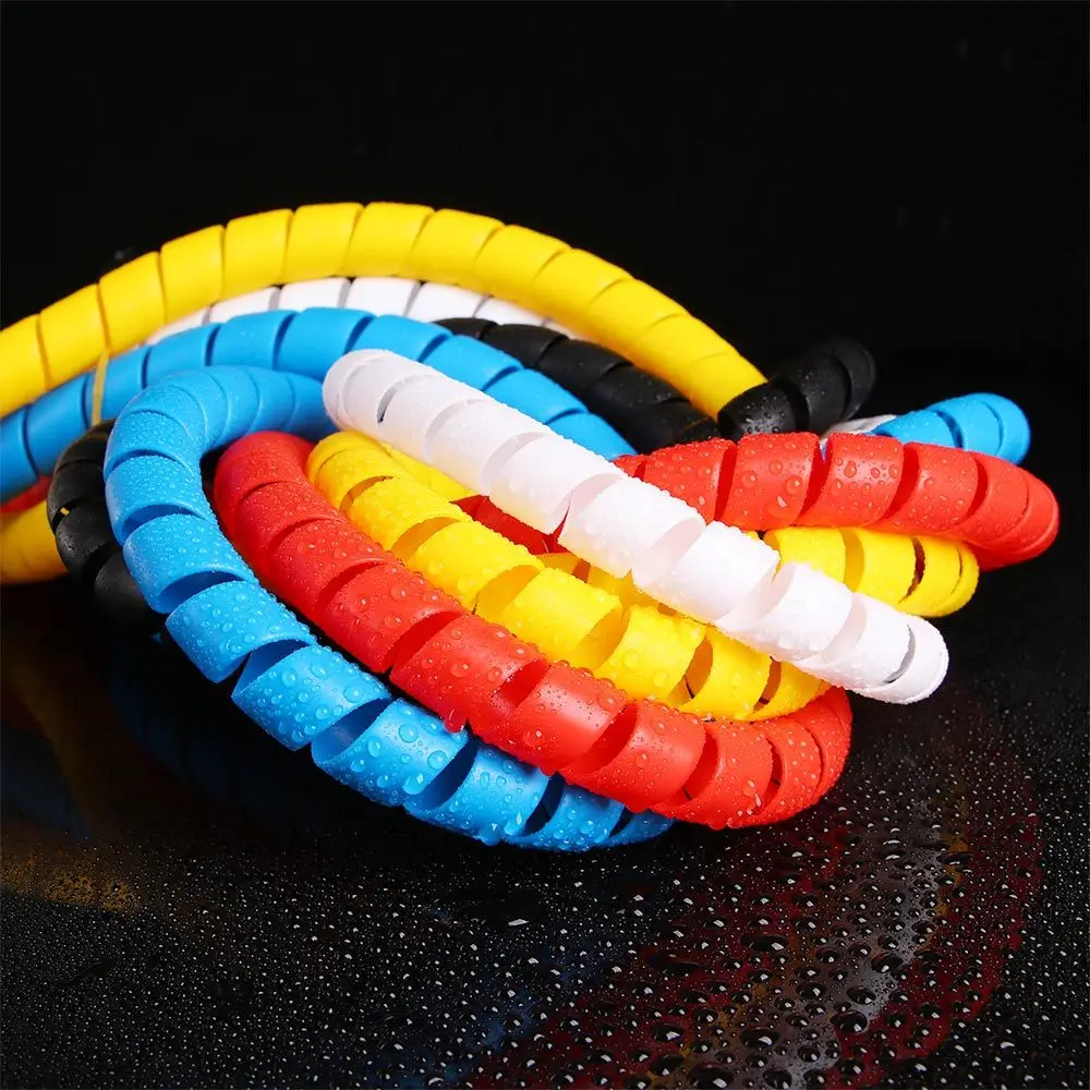1M Wire Organizer Retardant Winding Pipe Spiral Wire Cable Sleeves Casing