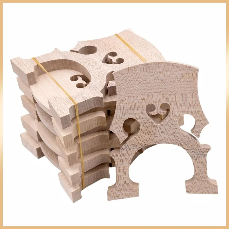 10pcs Maple Cello Bridges, Belgian & French Style, High Grade Wood, Multiple Sizes 4/4 3/4 1/2 1/4 1/8 Cello Replacement Parts