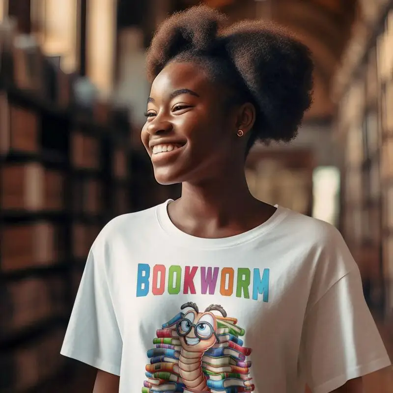 

Футболка Boomworm Book Lover Teacher Librarian Bookish Reader