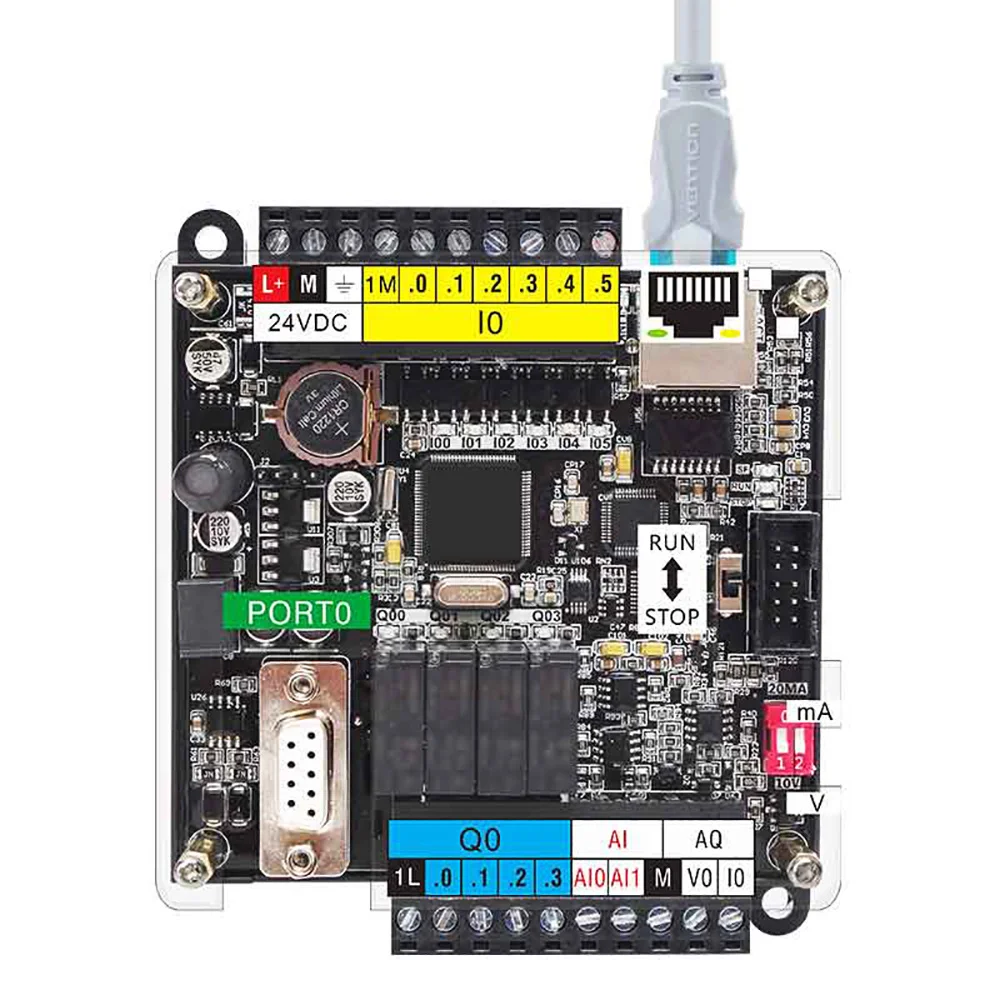 

CPU221 PLC control PPI board CPU221 with Ethernet 6 in 4 relay transistor out 187.5Kb compatible with Siemens S7-200 CPU224XP