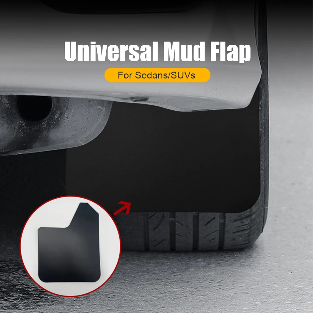 2/4Pcs Universal Mud Flaps Rally Sport Armor Mud Flaps Black & Red PVC Mudguard Flares For VW AUDI Ford Renault Car Van Pickup