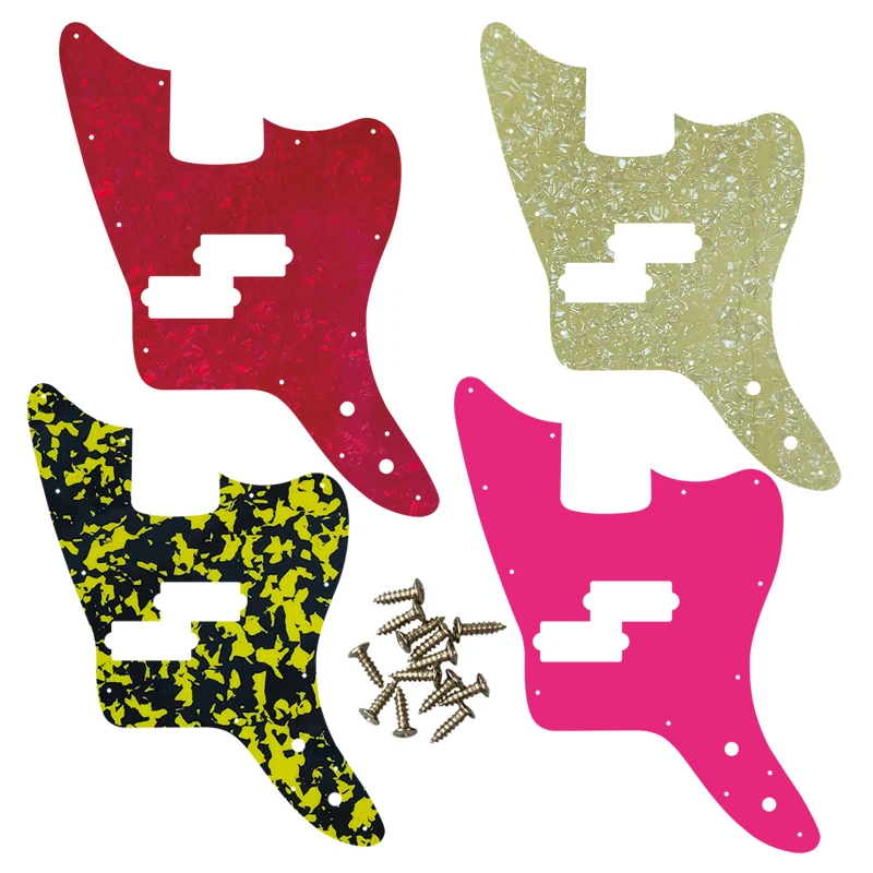 Fei Man - Custom Pickguard Parts For US Fender MH Signature Jaguar Bass Guitar Pickguard, Multicolor Choice