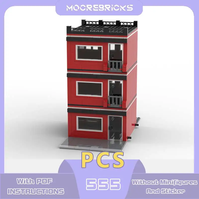 MOC Building Blocks Basic Modular Architecture Assembly Small Particles Street View Model Toy Set Children's Holiday Gifts