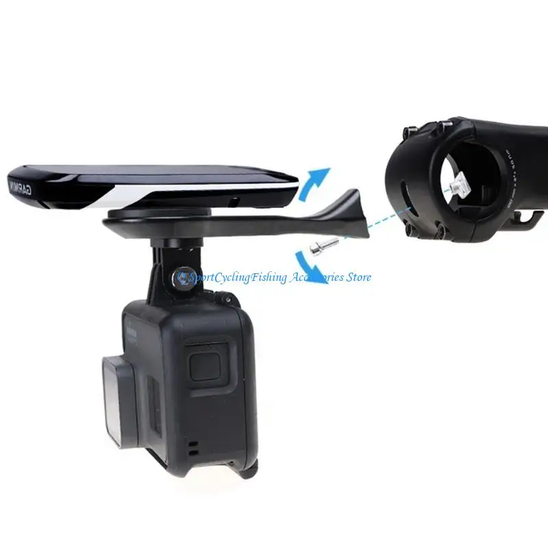 

Aluminum Cycling Computer Bracket Bike Computer Stand Simple Installs for Stable Data Monitoring On All Handlebar Size