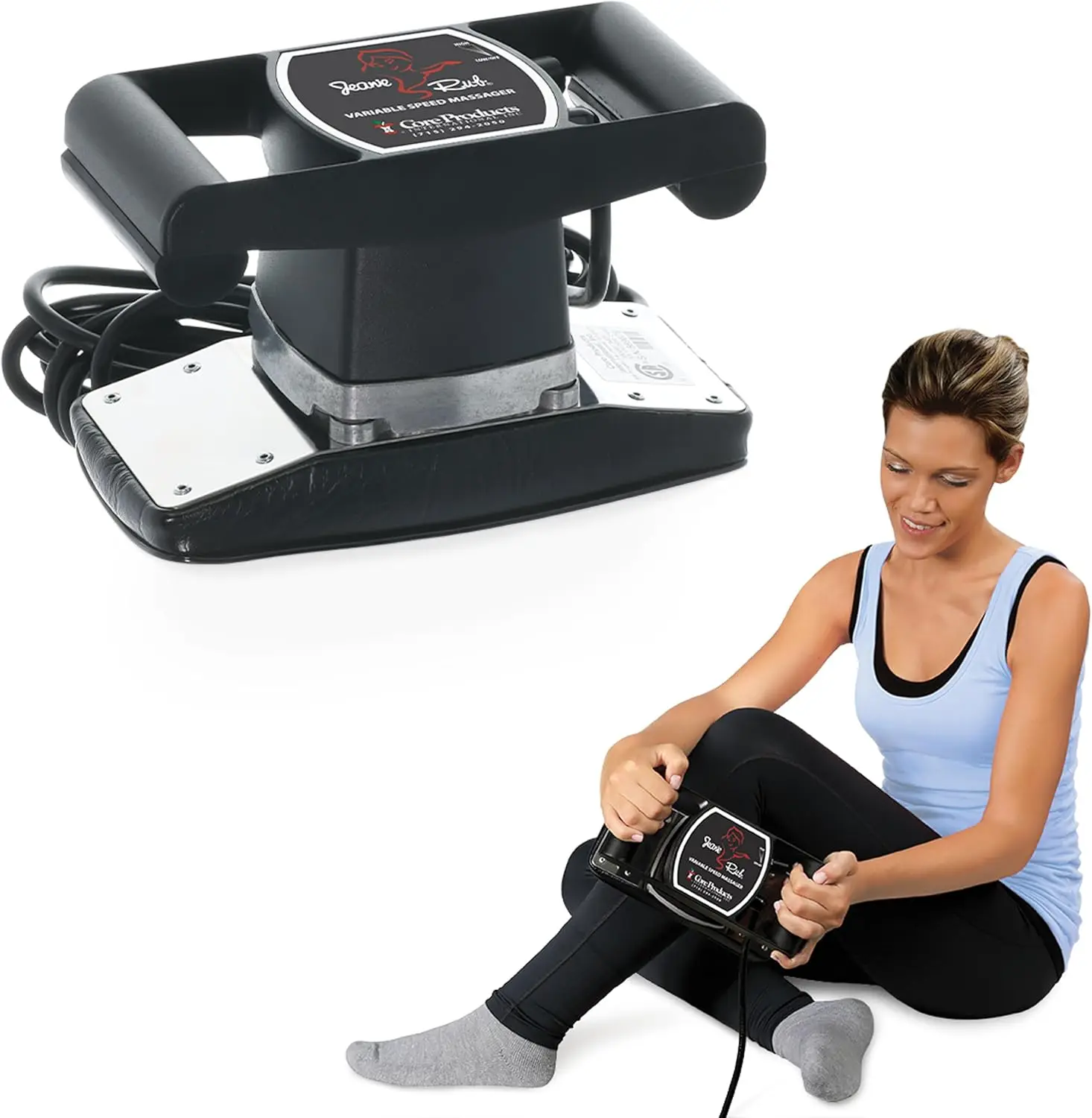 Variable Speed Deep Tissue Massager for Back, Neck & Shoulder Pain Relief - Adjustable RPM Muscle Relaxation Tool