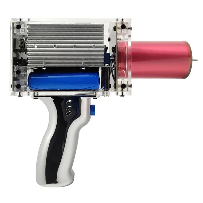 Third Generation Plus 80W 6A Tesla Coil Gun Portable Handheld Tesla Coil High Voltage Generator Artificial Lightning Tesla Coil
