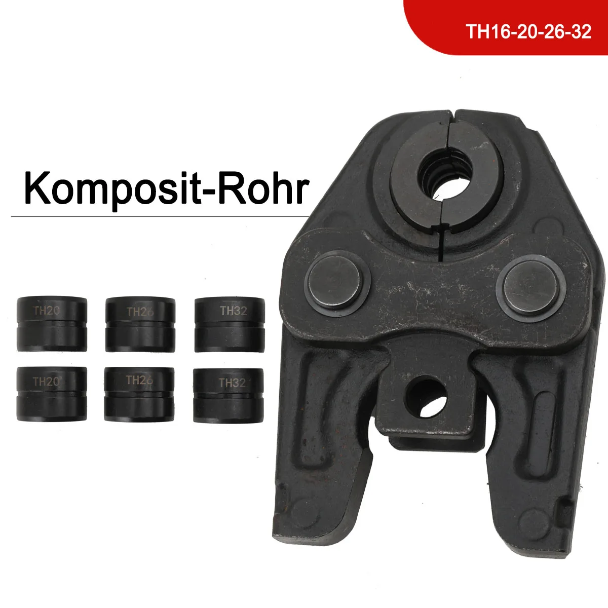 Rohrschellen-Presszange TH16 20 26 32 für Verbundrohre, Pressbacke, hydraulische Kupferrohrverschraubungen, Rohrcrimpwerkzeug