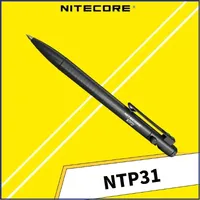 NITECORE NTP31 Tactical Pen CNC Bidirectional Bolt Action Self-defense Tactical Glass Breaking with Tungsten Steel Bezel
