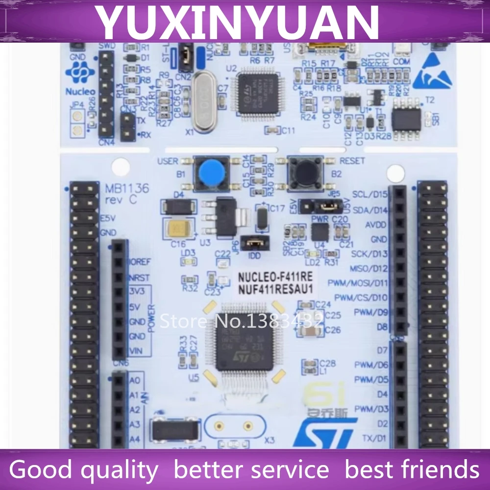 ST Official NUCLEO-F411RE STM32 Nucleo-64 ARM mbed Development Board with STM32F411RE MCU Supports ST Morpho Connectivity