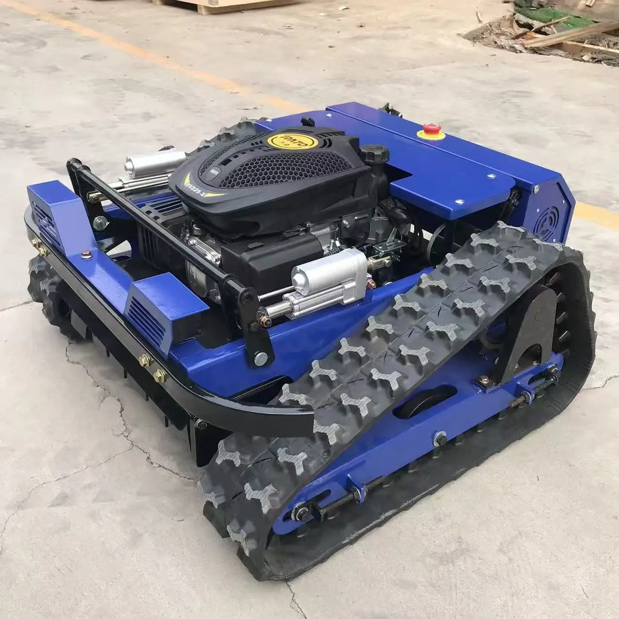 

Remote Control Garden Crawler Lawn Mower for Home Use Small Wasteland Mower With Engine and Motor for Road Slope