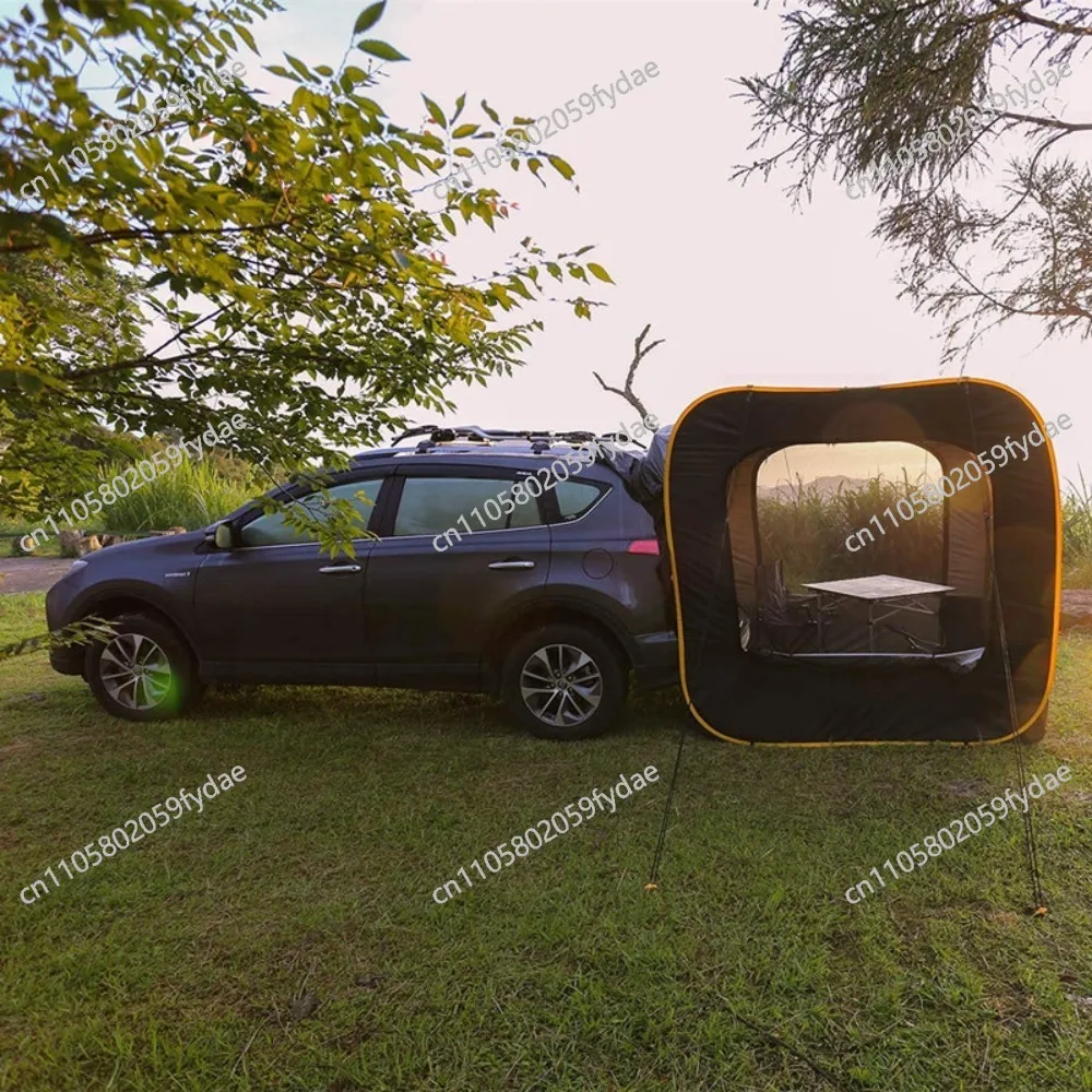 Car Rear Extended Tent Automatic Pop Up 4-6 Person Tents Outdoor Camping Waterproof Travel Folding Mosquito Net Accessories