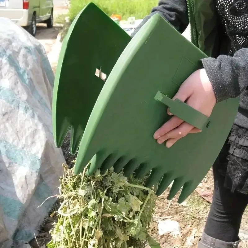 

Пластиковые садовые грабли для сбора листьев, 1 пара, для уборки двора, прочная пластиковая конструкция