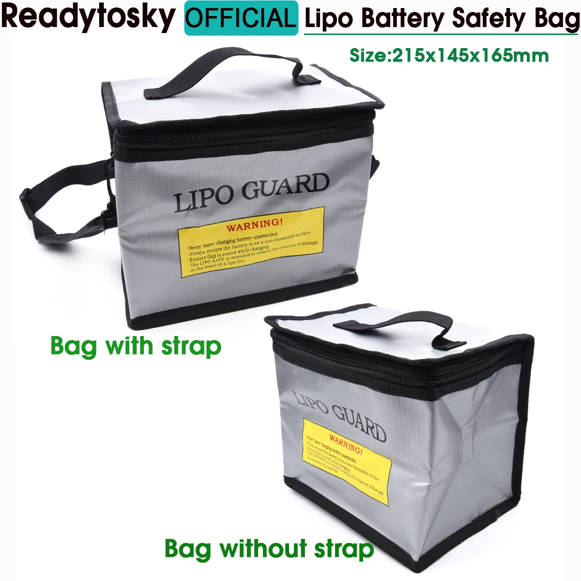 Safe For Batteries RC Lipo Battery Bag Bag 215x145x165mm