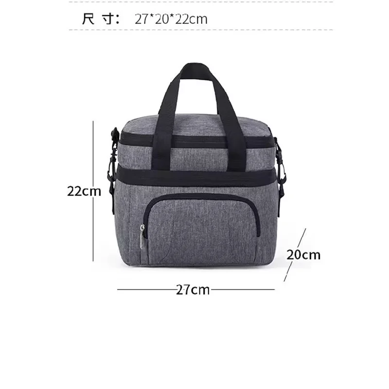 Portable Lunch Bag for Women Solid Color Large Capacity Thermal Food Storage Bags Office Worker Fruit Storage Bags Home Supplies