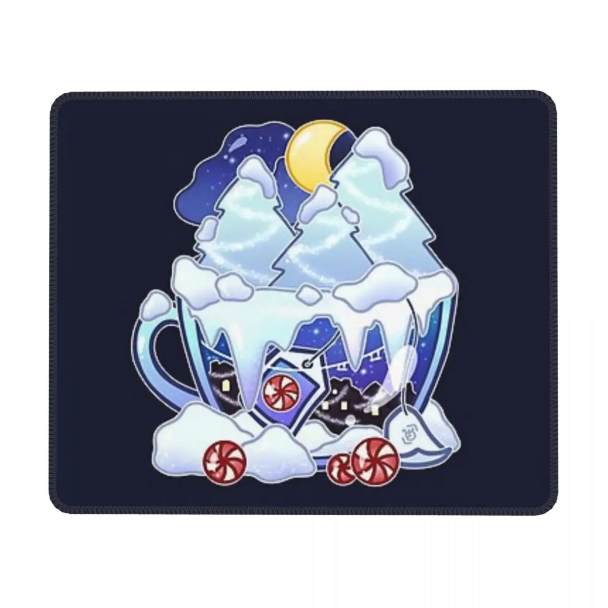 

Winter Wonderland Peppermint Tea Mouse Pad Desk Protector Gamer Keyboard Pc Mouse Pad Extended Mice Keyboards Computer