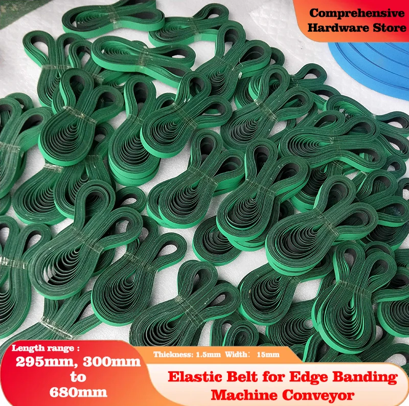 Elastic Belt for Edge Banding Machine Conveyor 1.5x15x300-680mm Custom