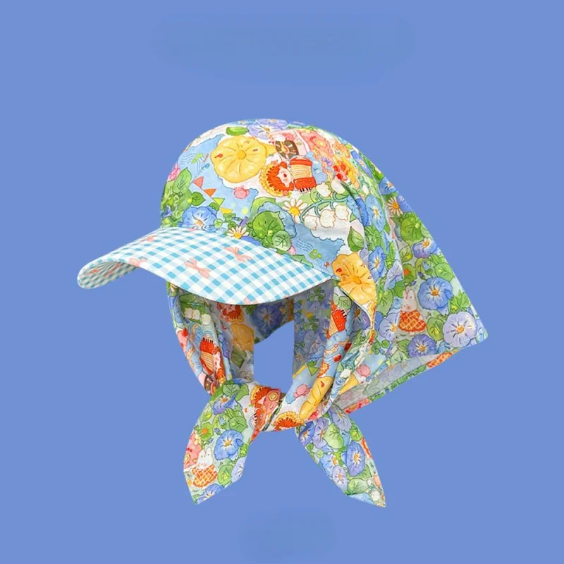 

Monet Garden French Style Floral Headscarf Hat For Women Spring Summer Shopping Vacation Photo Scarf Baseball Cap Girls Or Lady