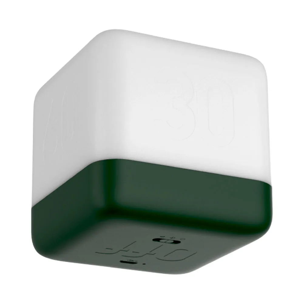 ضوء ليلي على شكل مكعب USB قابل لإعادة الشحن ومؤقت قلاب إبداعي 5-60 دقيقة متوهج ناعم مثالي لغرفة النوم