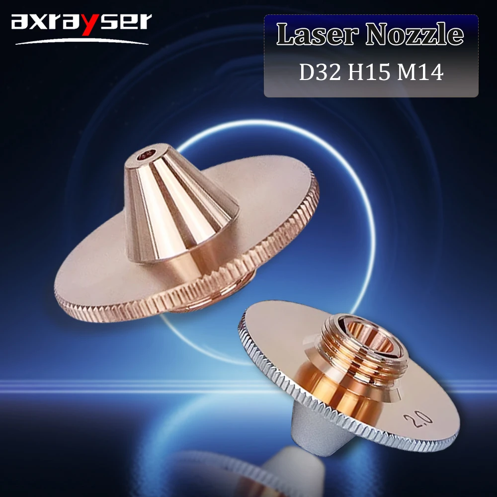 Raytools Laser Nozzles TypeC Dia.32mm H15 Single Double Layer Chrome-Plated Caliber 0.8-5.0mm for BM111 BM110 Cutting Head Parts