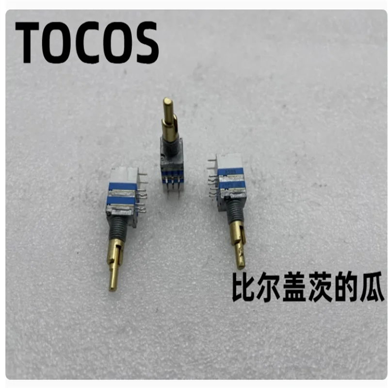 1 PCS Japan TOCOS Precision Dual Potentiometer RK097 Dual Adjustment with Switch A20K Rear B10K Axis Length 22mm