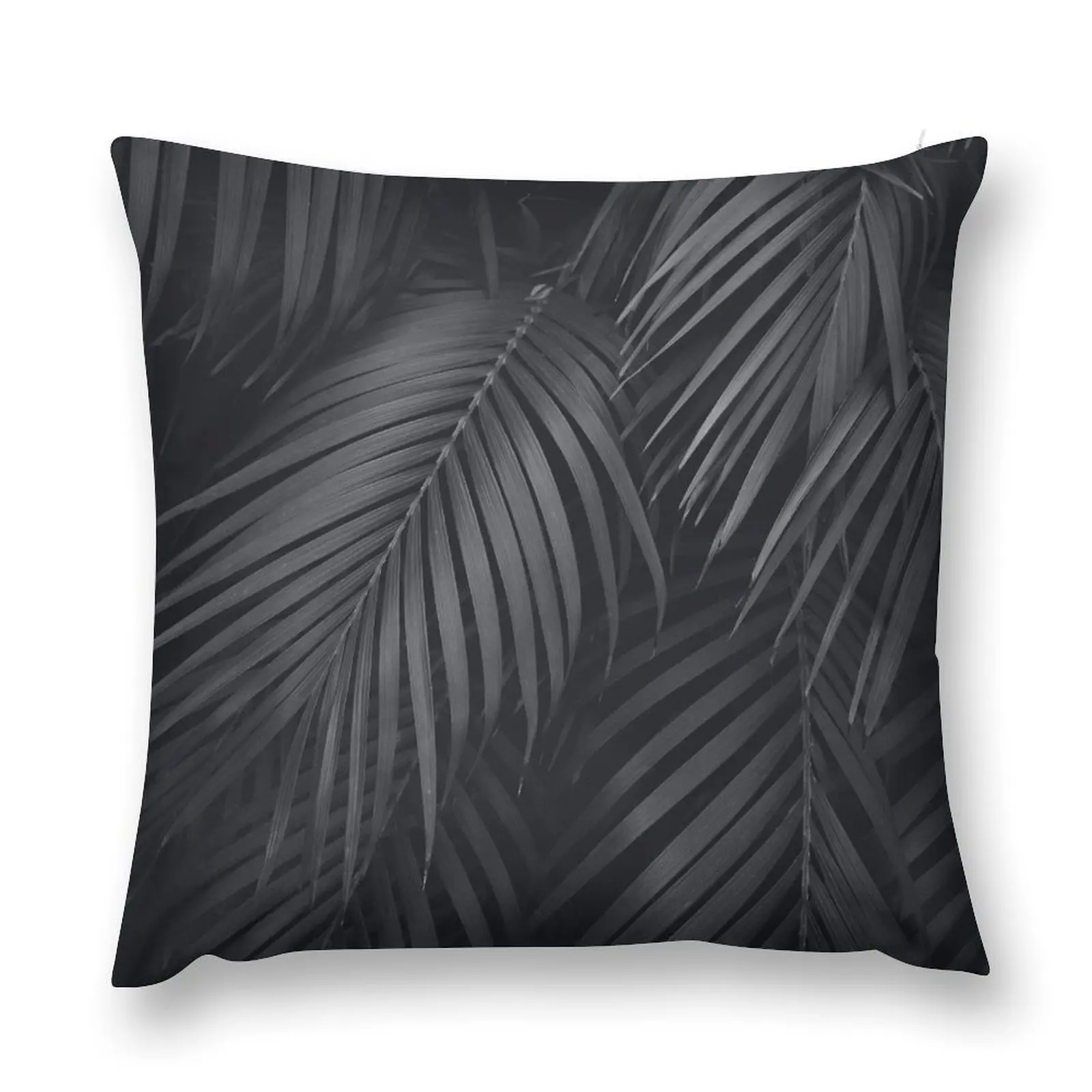 

Black and White Tropical Palm Leaves Throw Pillow Sofa Decorative Covers Cushions Cover ornamental pillows pillow