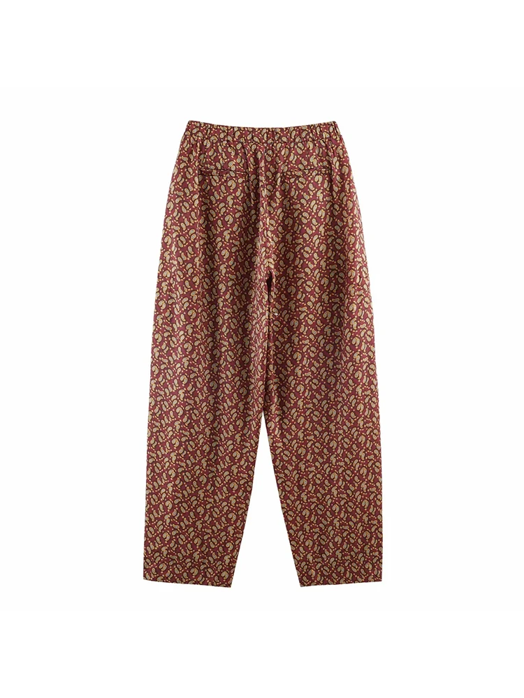 Frauen Neue Set Mode Druck Top + Print Freizeit Hosen Mit Taschen Zwei-Stück Set Frauen Elegante Liebsten Top anzug