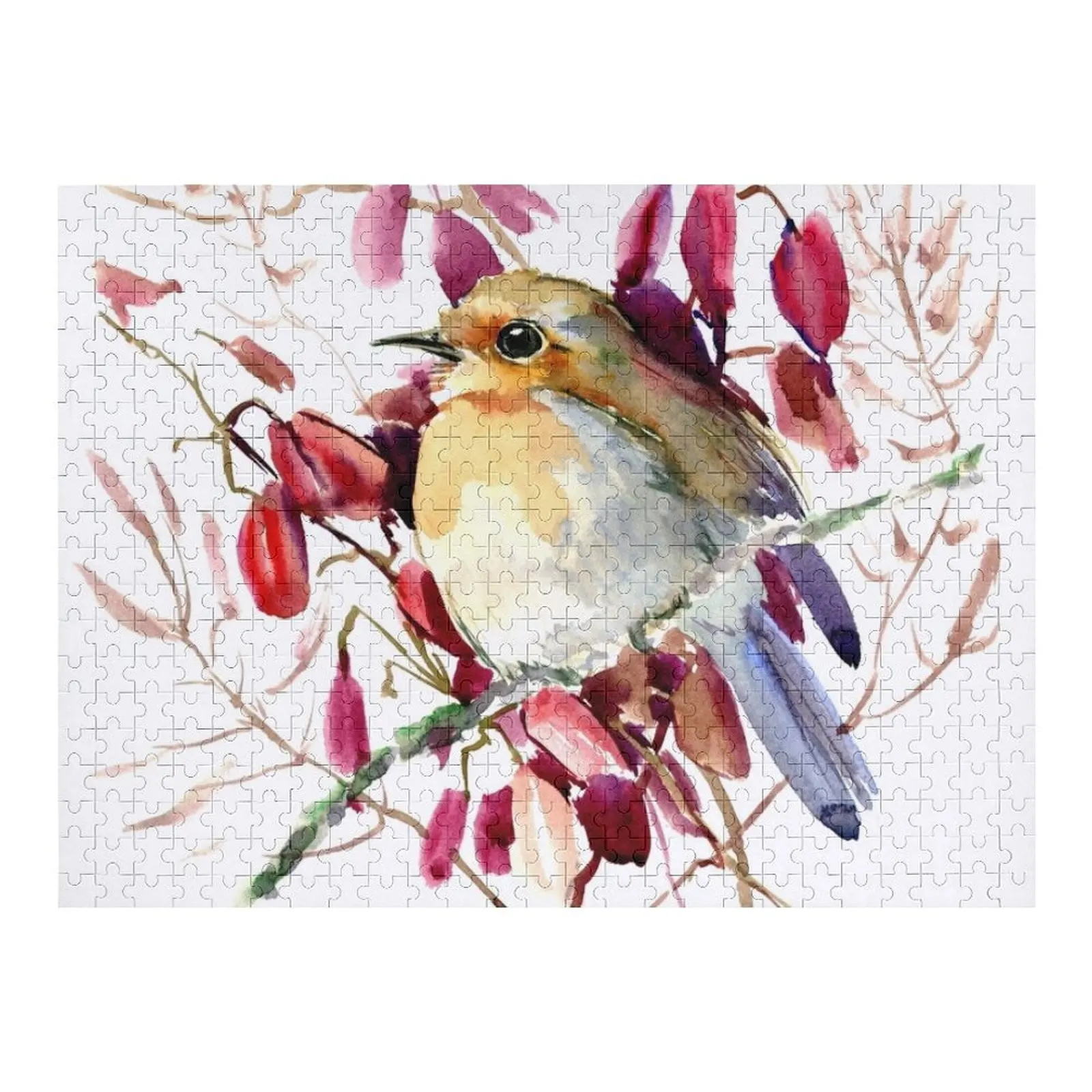 

Robin Bird Jigsaw Puzzle Diorama Accessories Personalized For Kids Custom With Photo Custom Wood Puzzle
