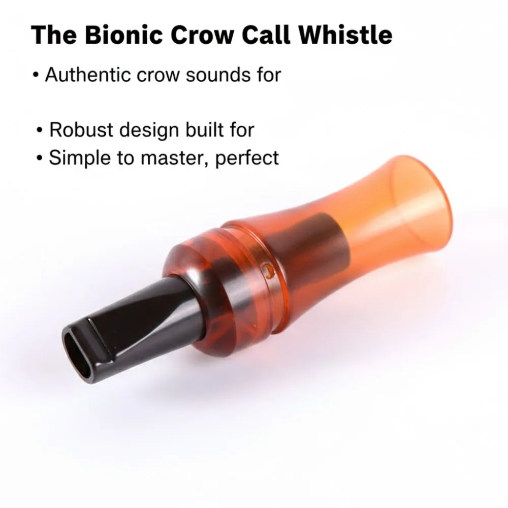 Hunting Whistle to Attract Crows, Hunting Tool, Authentic Bird Caller, Crow Whistle with Realistic Sounds, Outdoor Accessories