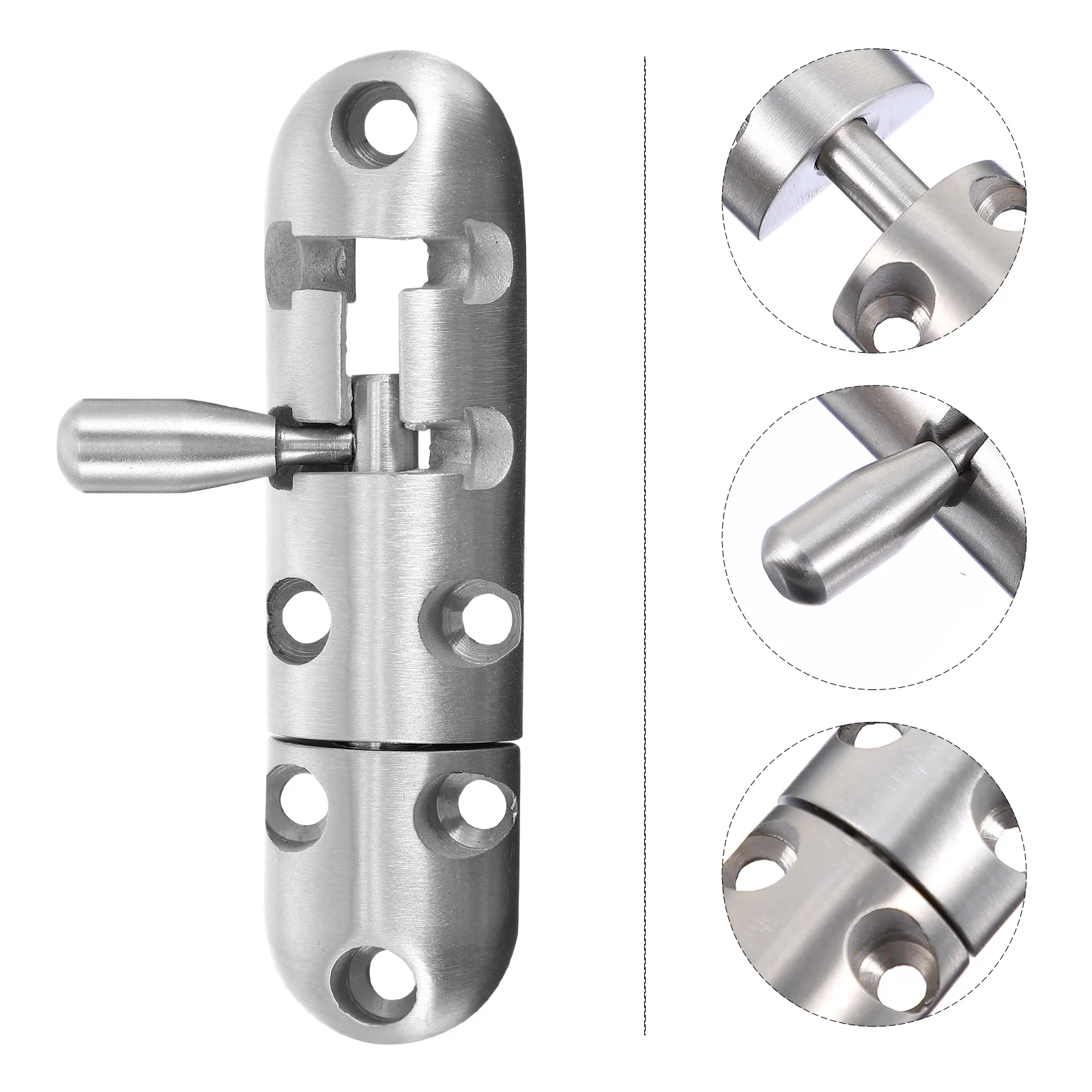 

1Pcs Stainless Steel Door Bolt Smooth Finish Rust-Proof Slide Latch for Household Door Security Heavy Duty Gate Safety Lock