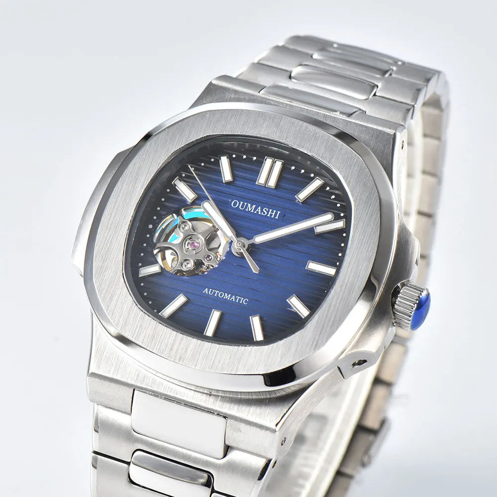 43mm watch NH38a automatic mechanical movement Hollow Watch Stainless steel shell sapphire glass waterproof watch