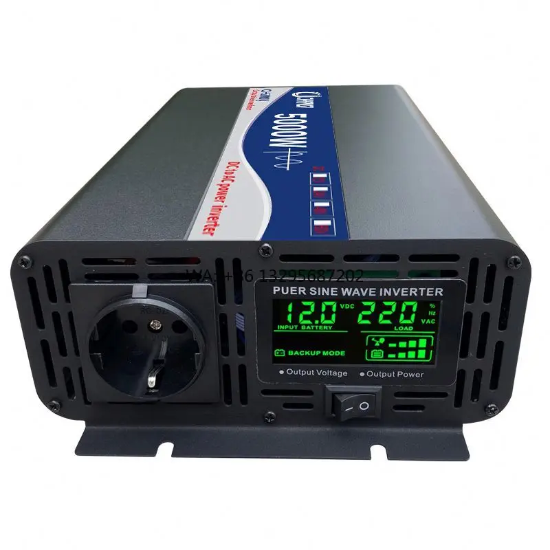 

Инвертор чистой синусоиды 3000 Вт, преобразователь постоянного тока в переменный для домашней солнечной системы, 12В 220В