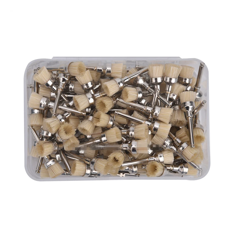 

100pcs/bag Dental Lab Bristle Latch Bowl Polishing Polisher Prophy Brushes