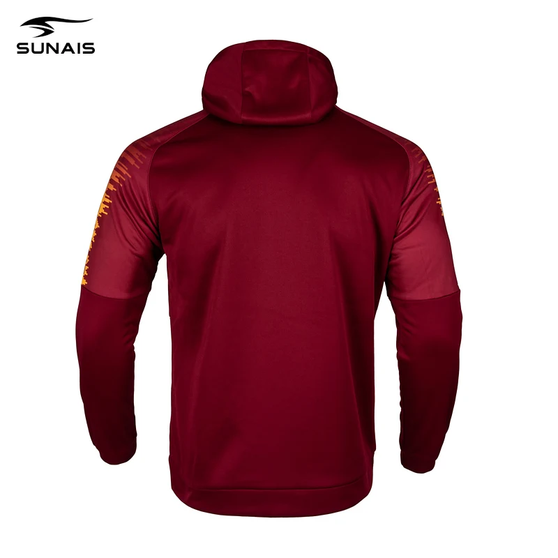 SUNAIS Football Training Knitted Jacket For Men's Stand Up Collar Cardigan Hooded Sports Coat Children's Sportswear 730327