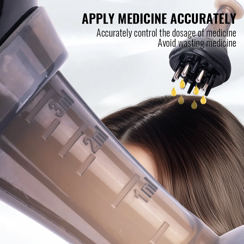 مشط سائل لأداة توزيع فروة الرأس لنمو الشعر، زيت مصل يغذي جذور الشعر الصغيرة المحمولة، مشط تدليك الطب، مدلك رأس الشعر #5