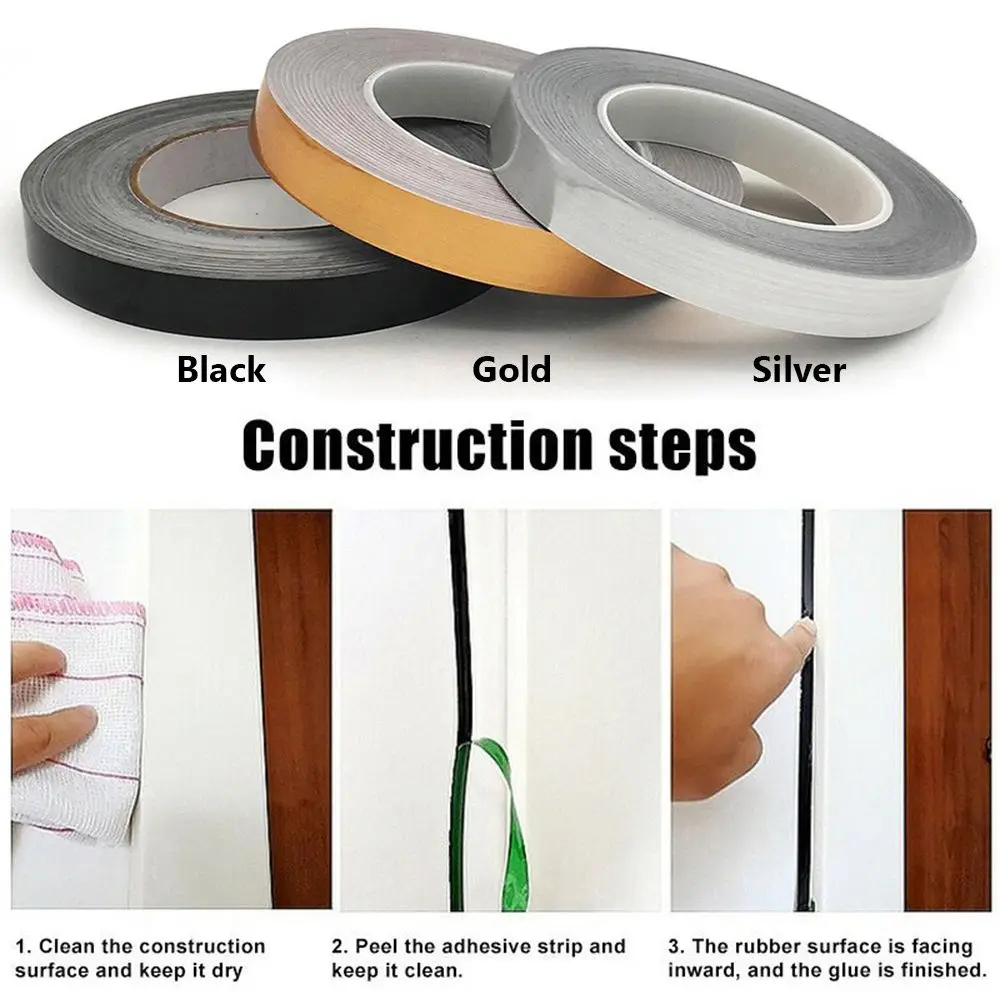 Waterproof Seam Sticker Tile Beauty Edge Decal Crevice Line Sealing Strip Self-Adhesive Gap Tape Wall Floor