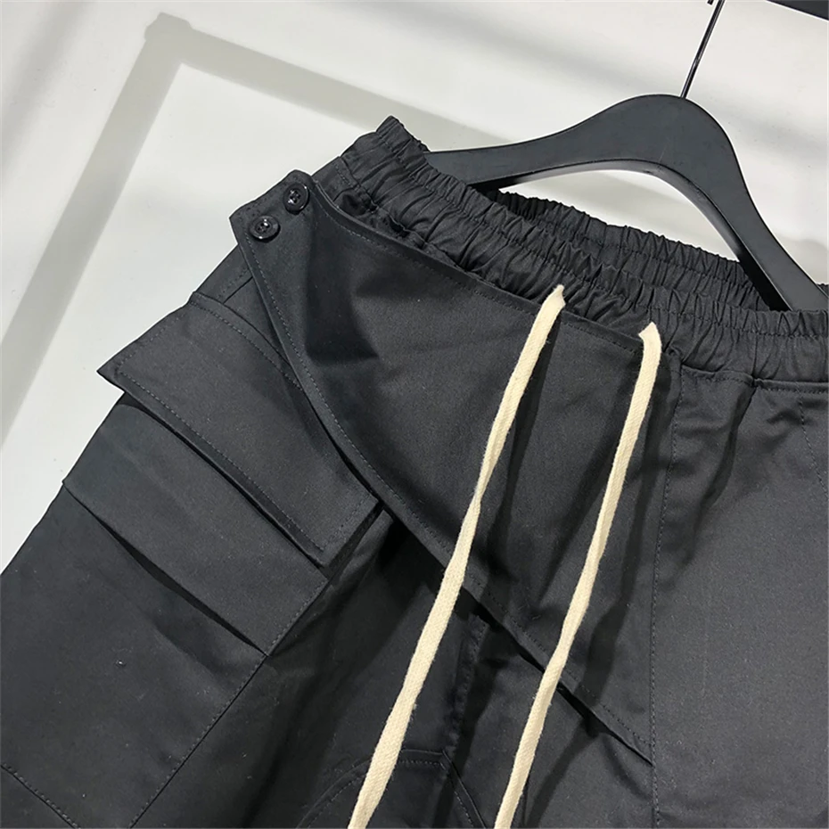 Tactical Black Joggers Pants Mens Streetwear Hip Hop Punk Casual Trousers Men Large Pockets Baggy Cargo Ankle Length Pant Male