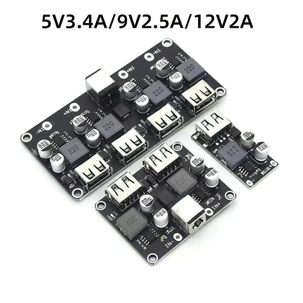 

1/2/4-way Fast Charging Module 12V24V to QC3.0 Fast Charging Single USB Mobile Phone Charging Board Support FCP