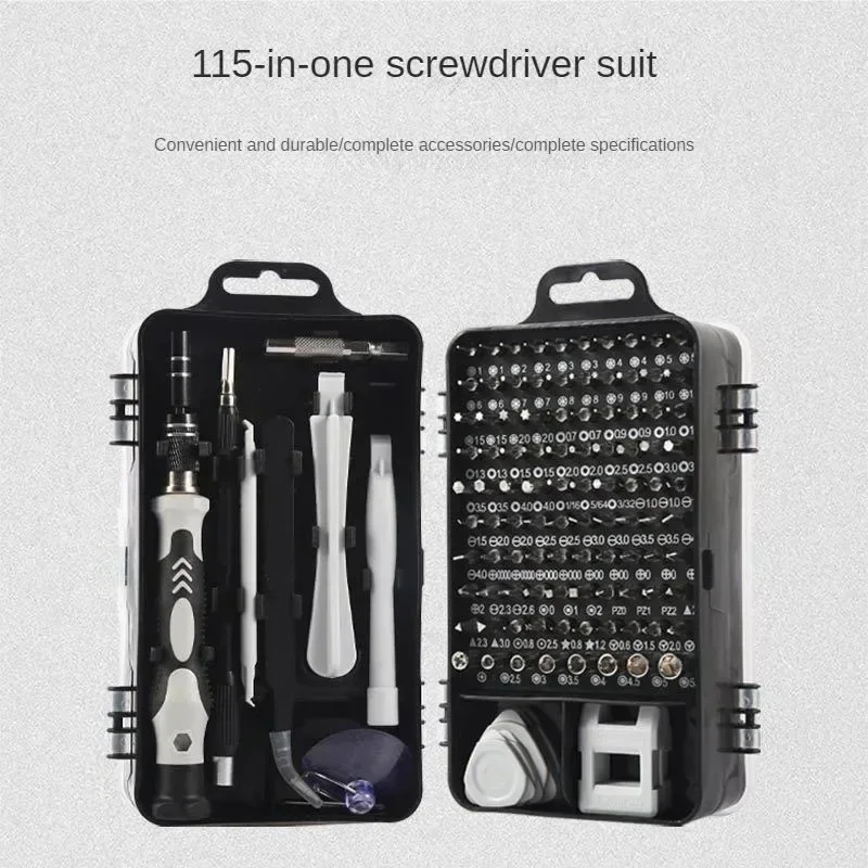 

115 in 1 Magnetic Screwdriver Set Precision Multi Hand Tool Torx Hex Screw Drivers with 98 Bits Computer Phone Repair Tool Box