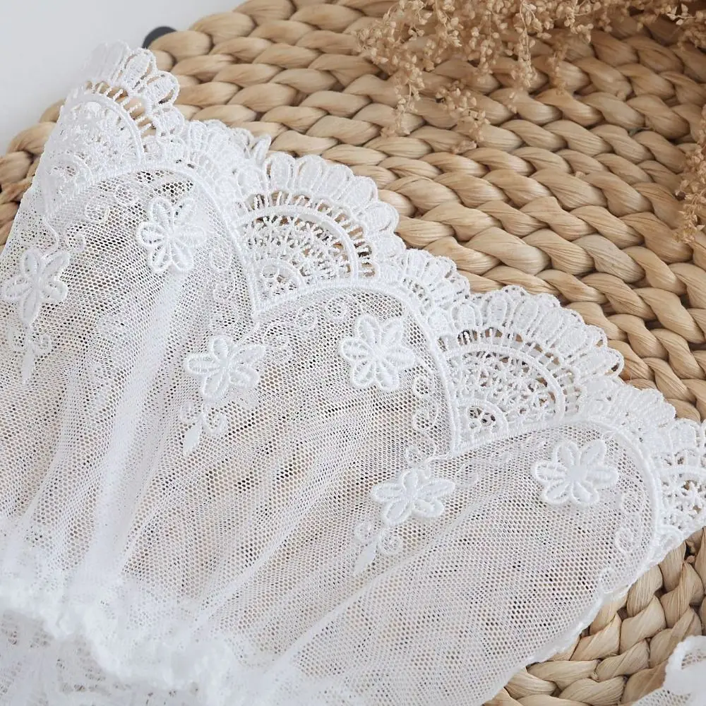 

Double Layer Lace Fake Cuffs Flower Polka Dot Horn Cuffs Decoration All-match Elastic False Cuff Sleeve Sweater Decorative