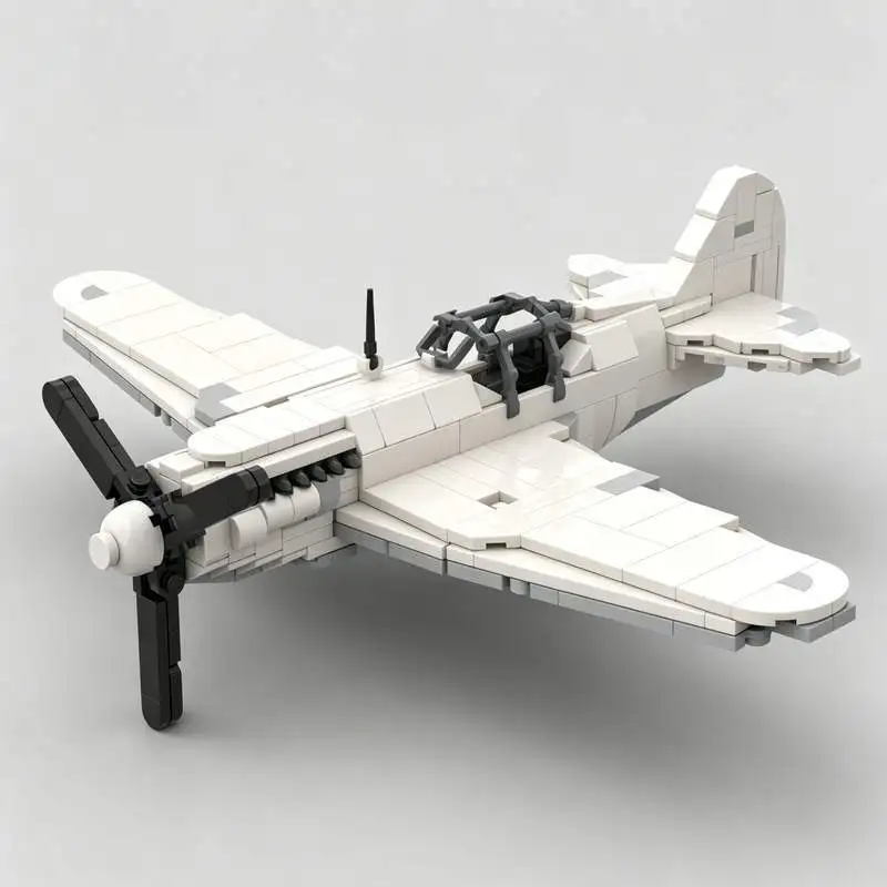 NEW 541PCS Vintage Propeller Aircraft Model Building Blocks 135 Scale Airplane Display Assembly Toy Creative Aviation Toy Gift