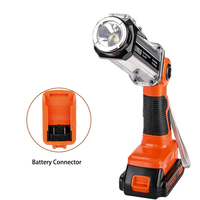 LED Work Light Outdoor Flashlight Portable Camping Light Rechargeable Battery for Black & Decker 20V Li-Ion Battery with Hook