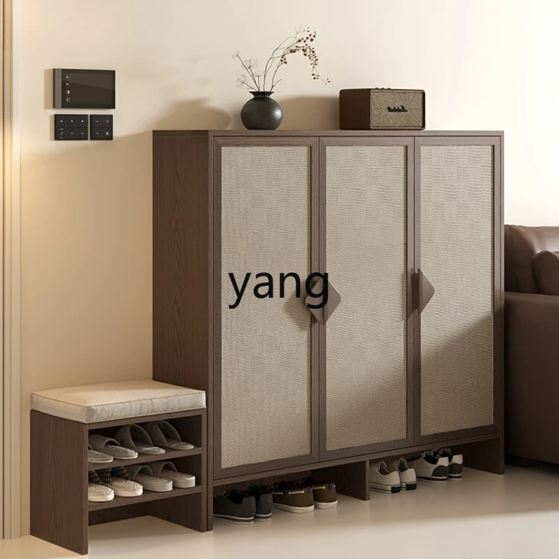 

TGF solid wood shoe cabinet, seat stool, entrance entrance to the home, shoe change stool, dust-proof storage cabinet