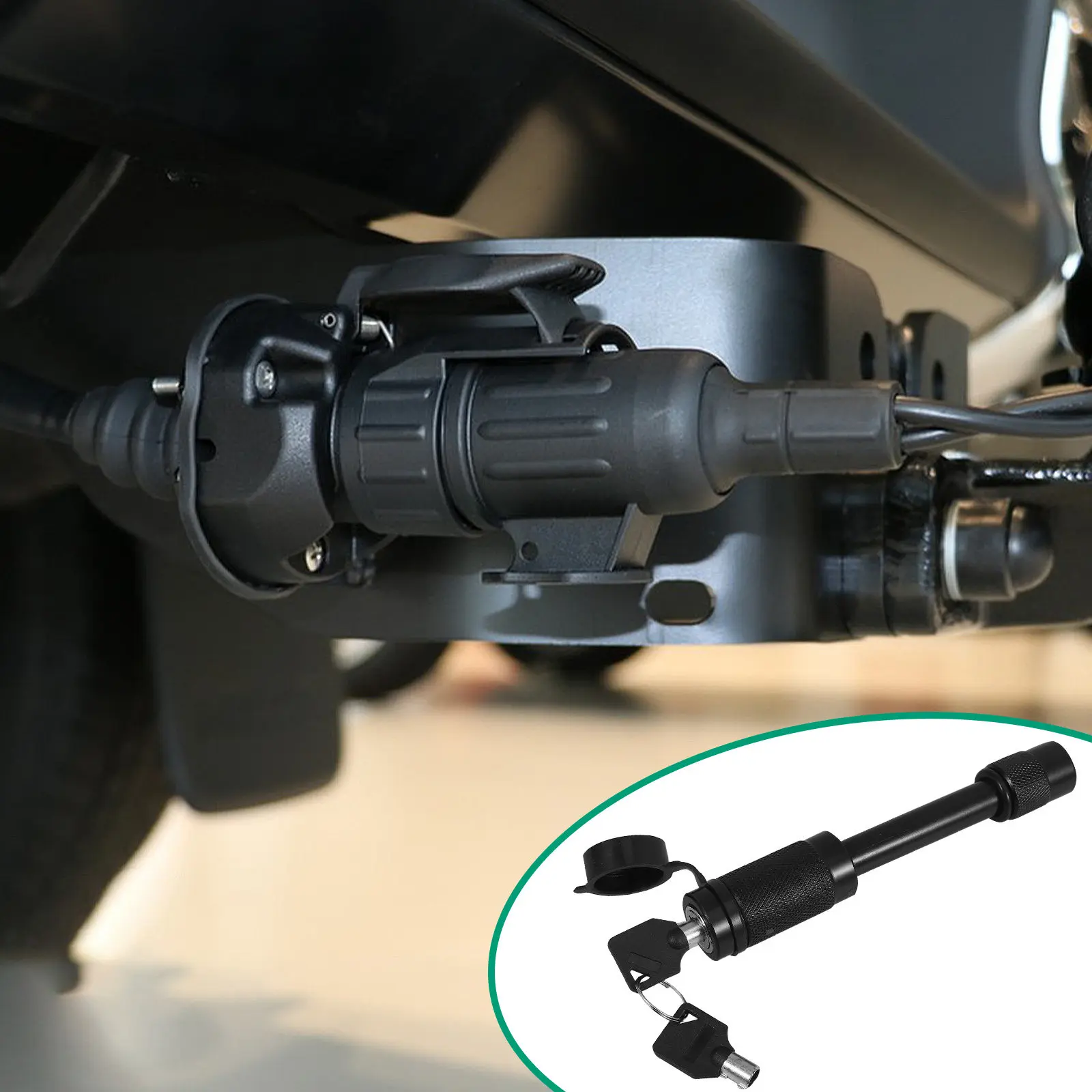 Heavy Duty Straight Hitch Pin Lock for Trailer Tow Ball Mounts Made of Hardened Steel with Rubber Seal Anti-Theft Protection Rv
