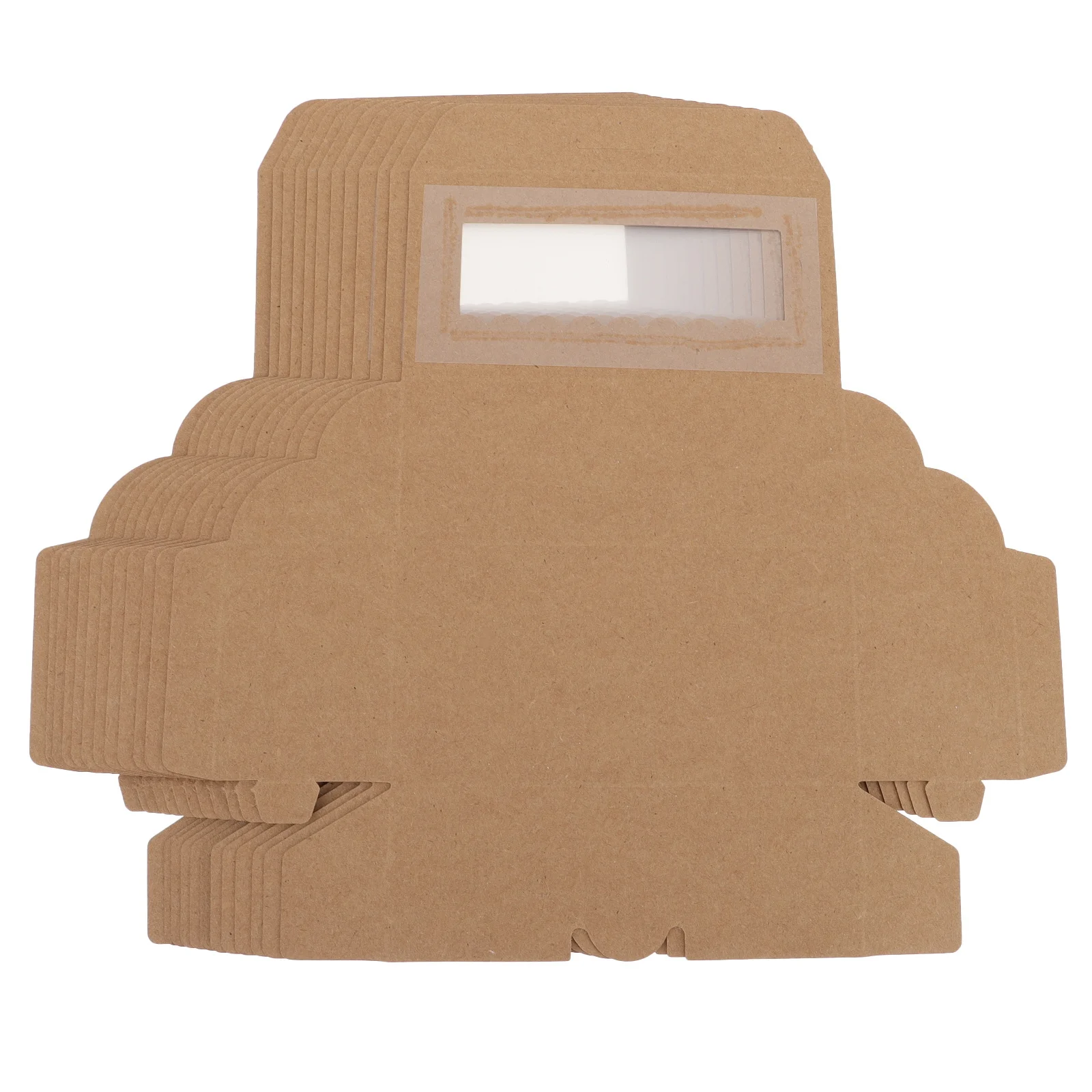 

1Set Kraft Paper Cake Box with Transparent Window Durable Packaging for Birthday Wedding Cupcake Dessert Cake Box
