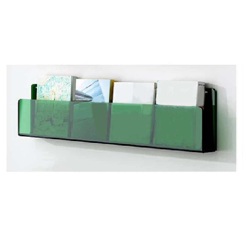 40Cm Long Acrylic Rack Wall Mounted Catalog Document Rack Brochure Rack For Office Coffee Shop Display