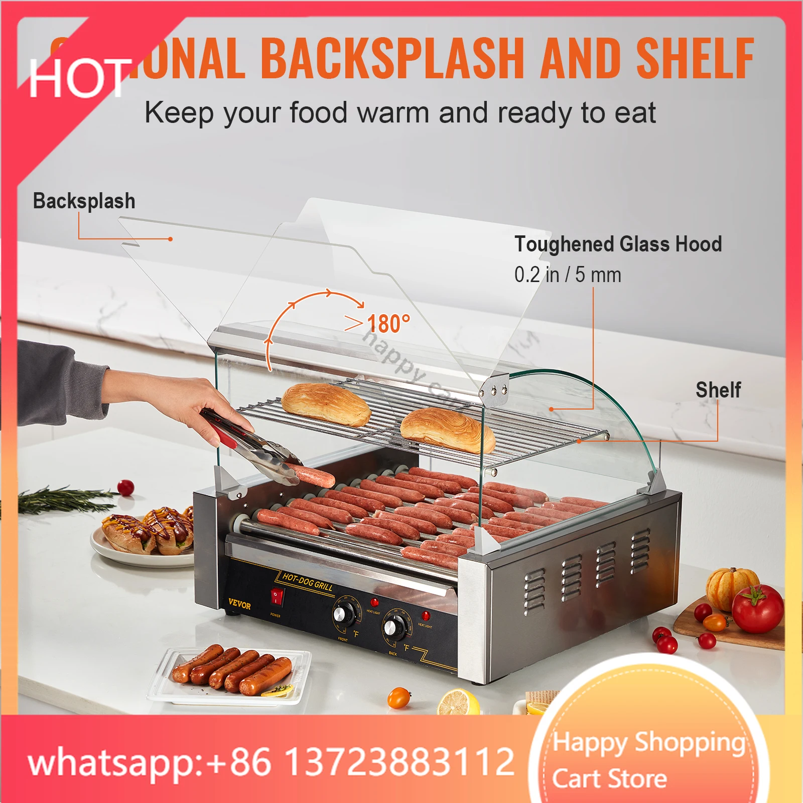 5/7/11 Rods Commercial Hot Dog Roller Electric Sausage Maker Barbecue Grill Machine for Camping Party Home Appliance