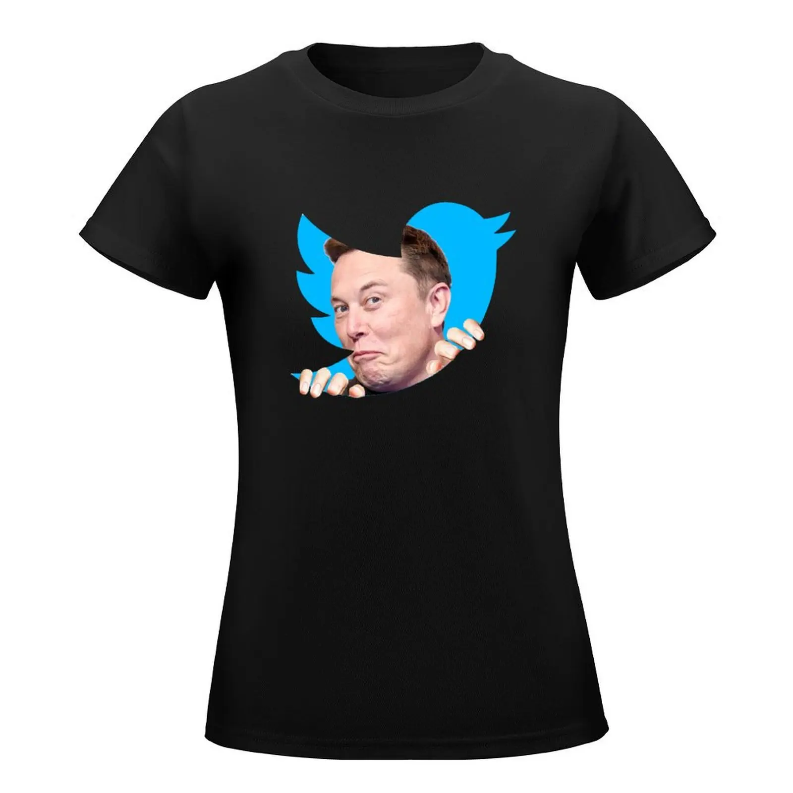 Elon Musk Twitter Sticker & T-Shirt graphics vintage clothes Summer Women's clothing