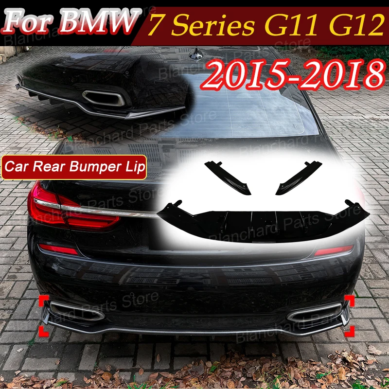 Für BMW 7er G11 G12 M Sport 2015-2018 Heckstoßstangen-Diffusor Splitter Unterer Schutz Karosserie-Kit Exterieur Autoteile