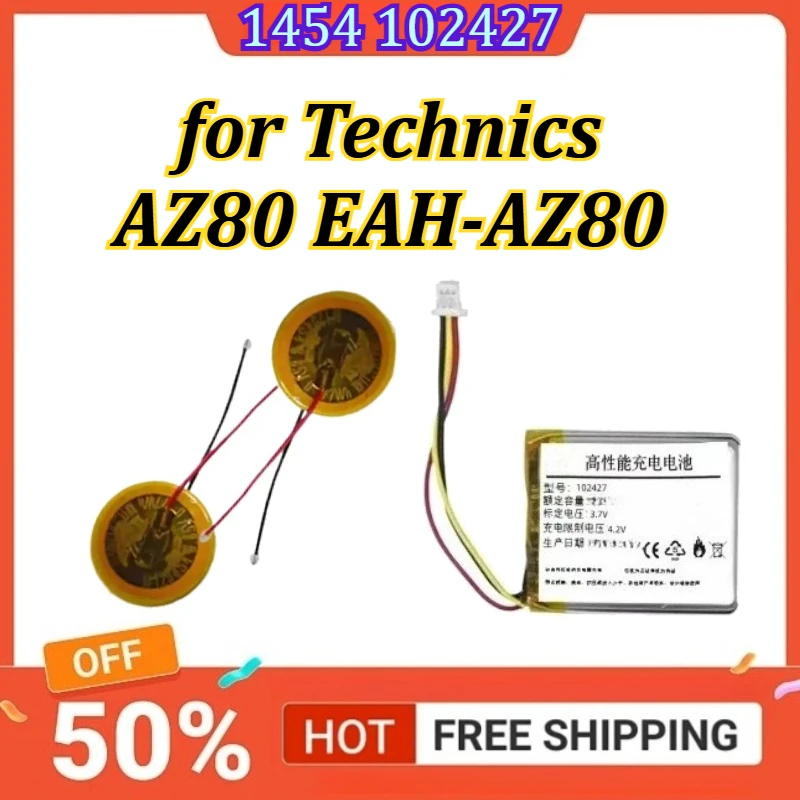 

1454 102427 Battery for Technics AZ80 EAH-AZ80 Bluetooth Headset Battery Charging Case Battery